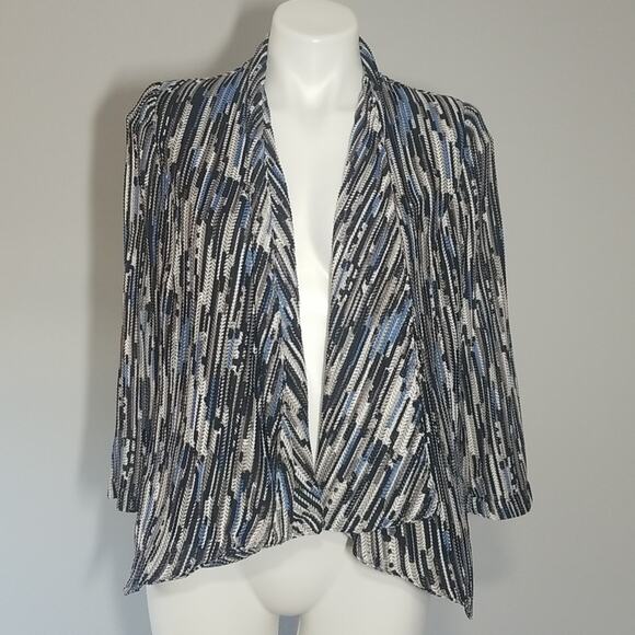 NWT Mona Leah Couture Drape Front Openfront Cardigan Sweater - Picture 1 of 6
